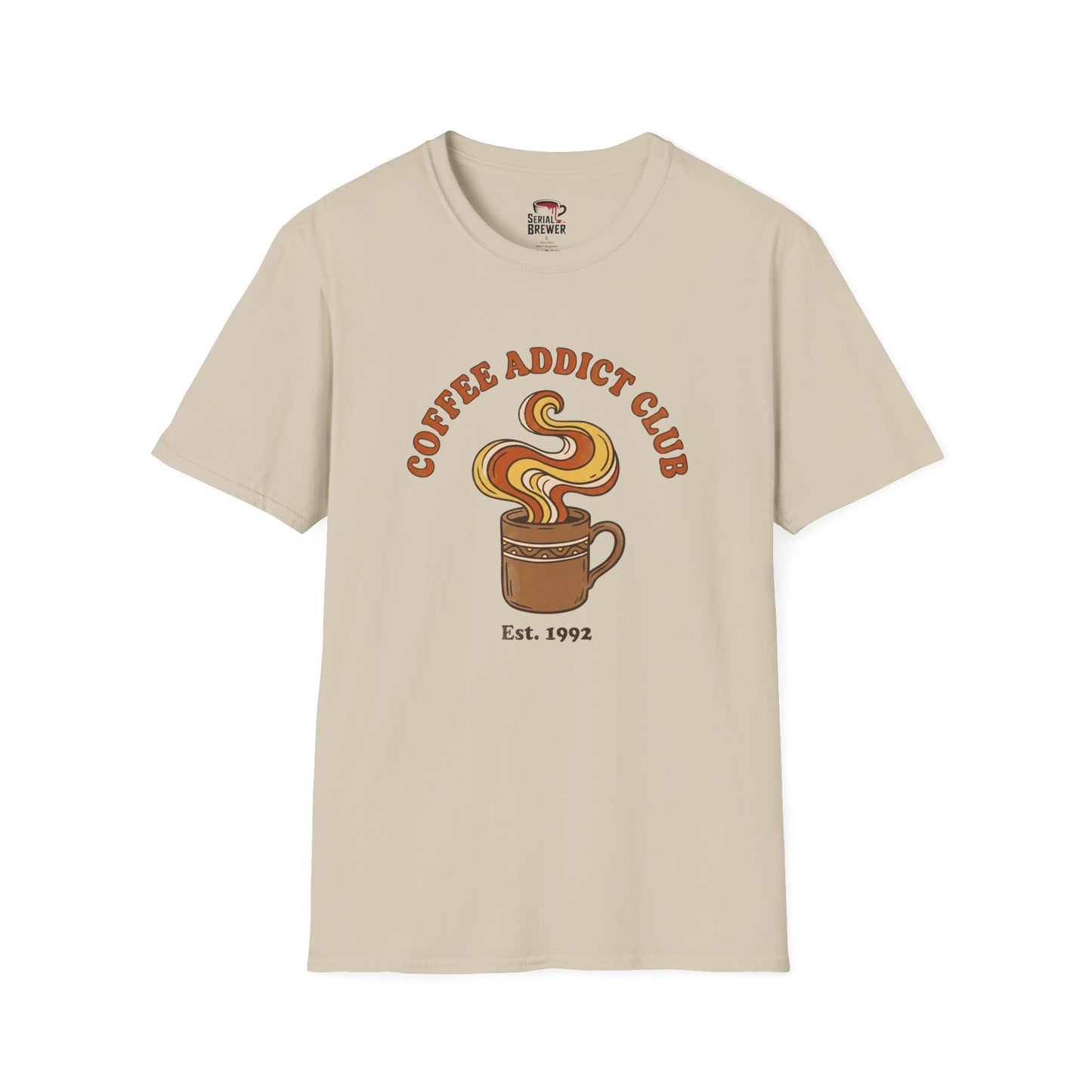Coffee Addict Club T-Shirt — Retro Coffee Mug Graphic Tee
