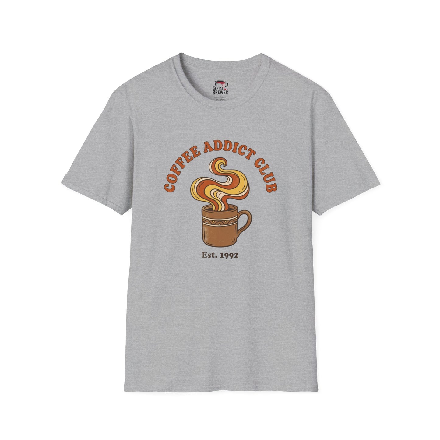 Coffee Addict Club T-Shirt — Retro Coffee Mug Graphic Tee
