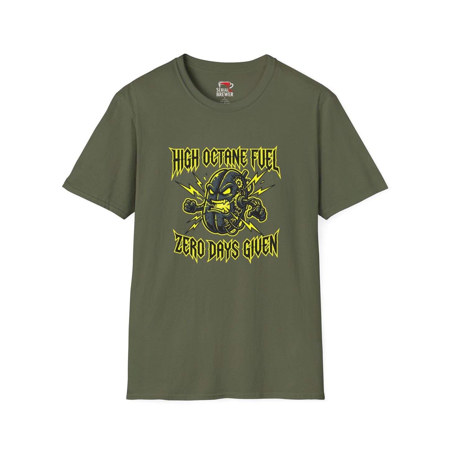 High Octane Fuel T-Shirt — 'Zero Days Given' Heavy Metal Graphic Tee