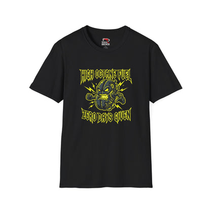 High Octane Fuel T-Shirt — 'Zero Days Given' Heavy Metal Graphic Tee